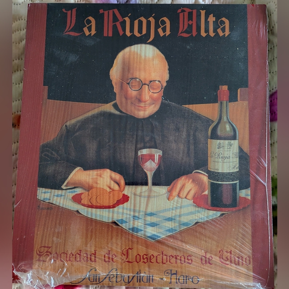 La Rioja Alta Wine Box Vintage Reproduction On Boards For Framing/Hanging 2 of 4